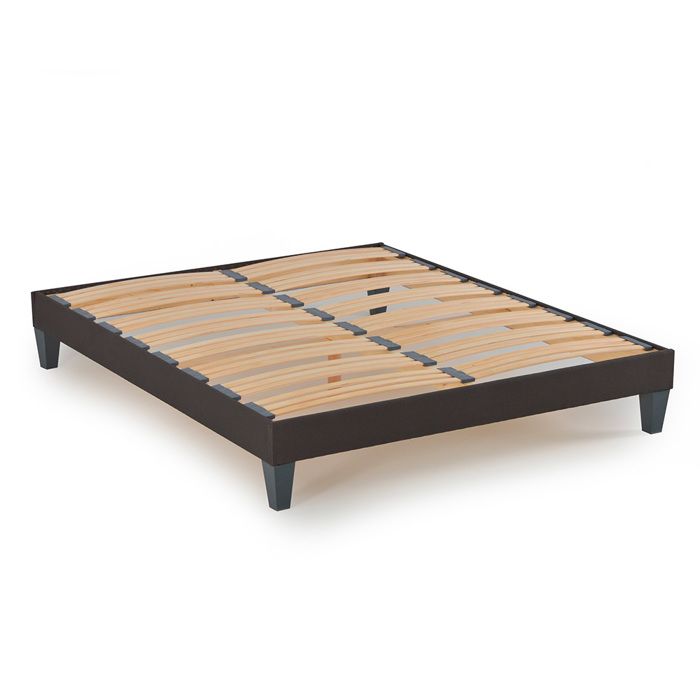OLYMPE LITERIE - Sommier en kit Kit15 - Gris Foncé - 160x200