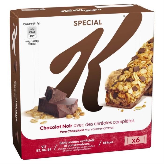 KELLOGG'S - Spécial K Barres Céréales Pépites Chocolat 129G - Lot De 4