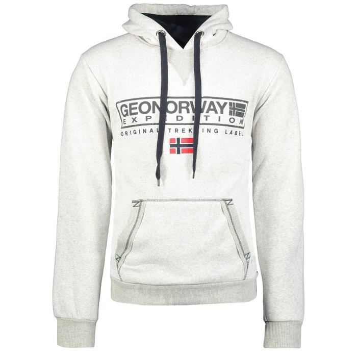 Sweat gris clair homme Geographical Norway Gasic