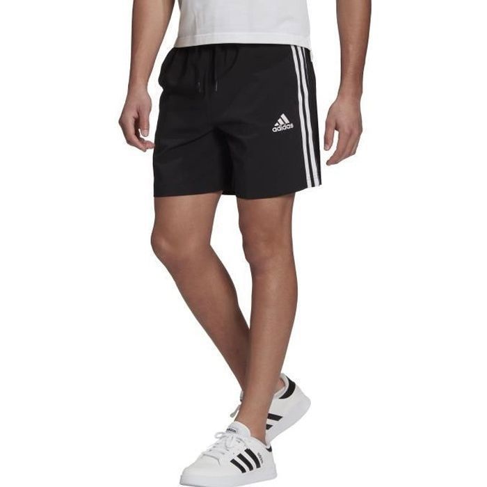 Adidas Short pour Homme Aeroready Essentials Chelsea 3-Stripes Noir