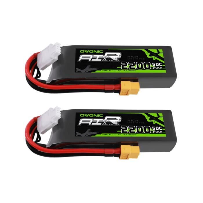 Ovonic 50C 11.1V 2200mAh 3S LiPo Battery Pack avec Deans / XT60 pour Quad RC avion Heli Crawler