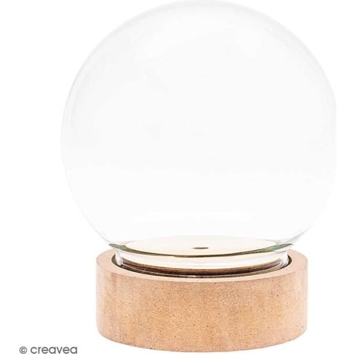 Cloche en verre avec socle - 10 x 12,5 cm