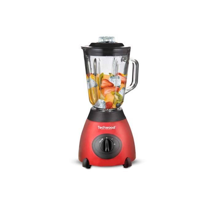 BLENDER 1.5 L INOX - ROUGE TECHWOOD - TBLI-385