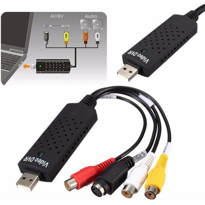 Enregistreur Convertisseur De Vidéo Audio USB 2.0 VHS Vers DVD Pour Win 8 10