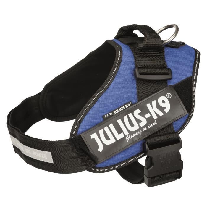 JULIUS K9 Harnais Power IDC 2–L–XL : 71–96 cm - 50 mm - Bleu - Pour chien