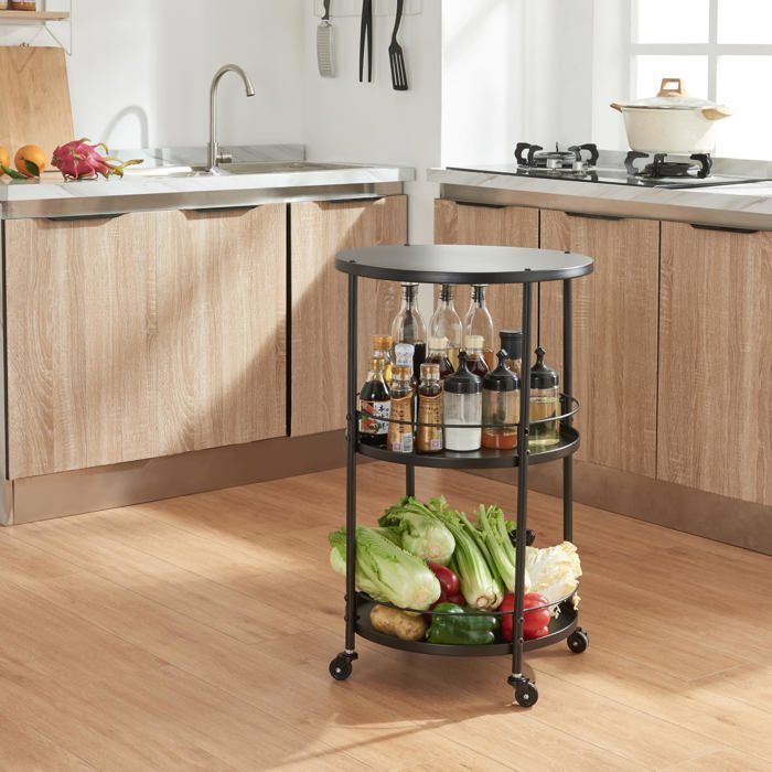 Meuble Range-bouteilles 5 étagères + 5 Tiroirs - Style Loft Bois Et Métal - 75x40x90 Cm - 30 Bouteilles - 3