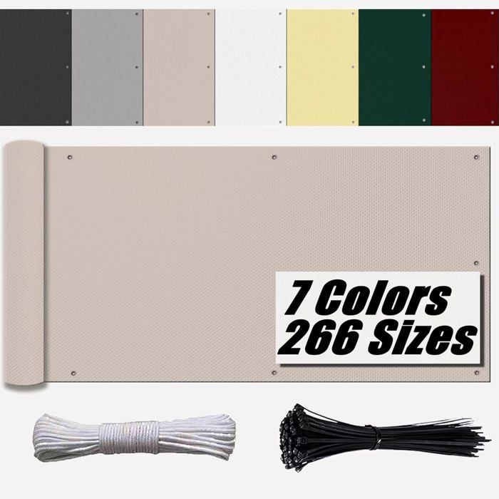 LIUNADM Brise Vue Balcon 65 x 840 cm Résistant Aux Intempéries, Vent, Privacy Extérieur Écran Brise-Vue D'Intimité avec Trous et Serre Câbles pour Balcon Jardin Extérieur, Blanc LIUNADM Brise Vue Balcon 65 x 840 cm Résistant Aux Intempéries, Vent, Privacy Extérieur Écran Brise-Vue D'Intimité avec Trous et Serre Câbles pour Balcon Jardin Extérieur, Blanc