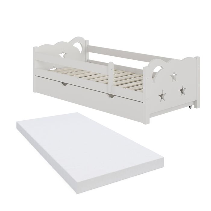 Lit denfant Jessica 80x160 cm avec tiroir et matelas Blanc Vitalispa 40327 Lit denfant Jessica 80x160 cm avec tiroir et matelas Blanc Vitalispa 40327