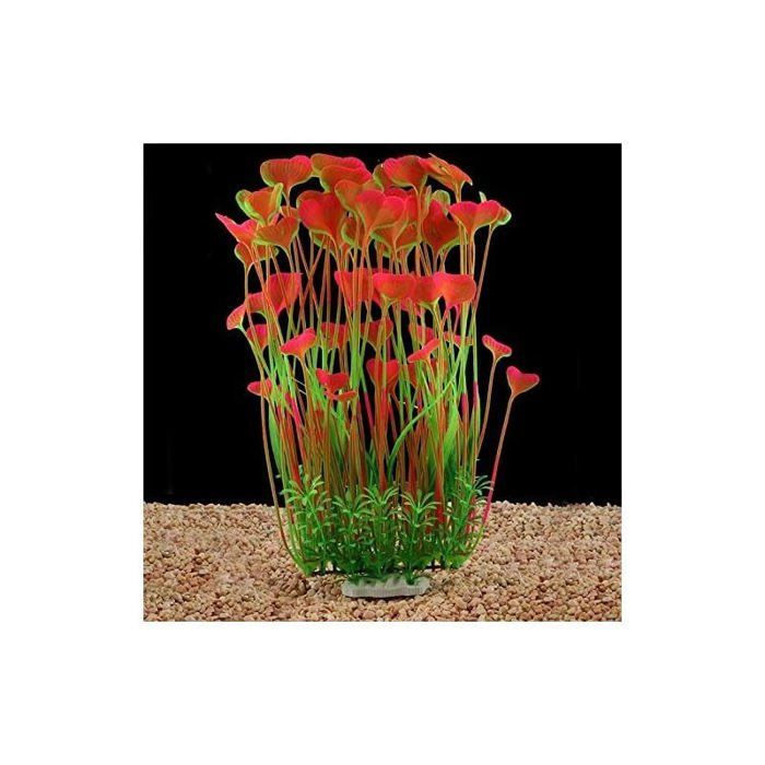 Grandes Plantes Artificielles pour AquariumDcoration en PlastiqueSans Danger pour Poissons 40 cm de Haut18 cm de Large - PZCC