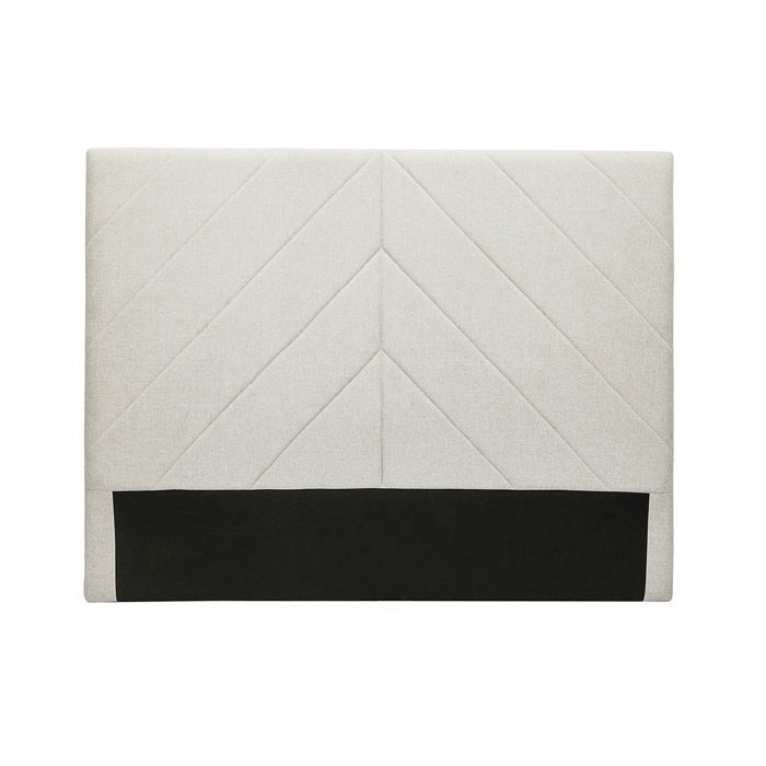 MILIBOO  T&ecirc;te de lit en Tissu Effet Velours Beige L160 cm AVAH