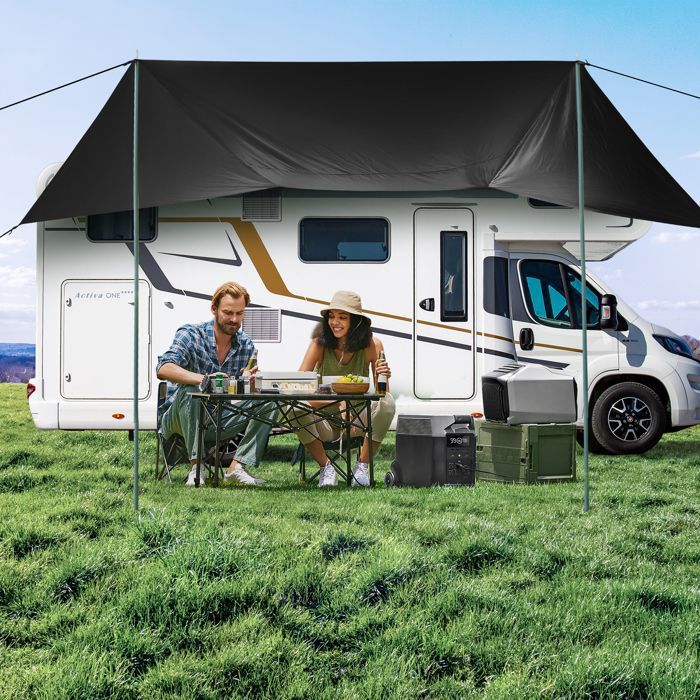 BBTISG Auvent De Voiture 300x200 Cm - Tente De Camping Hayon Universelle Avec Protection Solaire, Idéal Pour SUV, Camping, Pêche Et Plage - Tissu Oxford 210D Imperméable