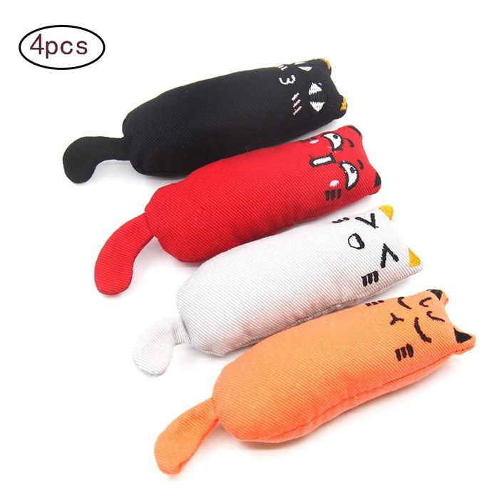 Comparer les prix de Lot de 4 jouets interactifs à lherbe à chat oreillers à mâcher pour chat/chaton