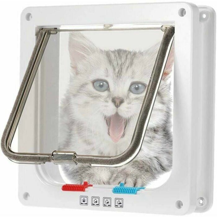 Chatière électronique puce marron chat petit chien blanc medium