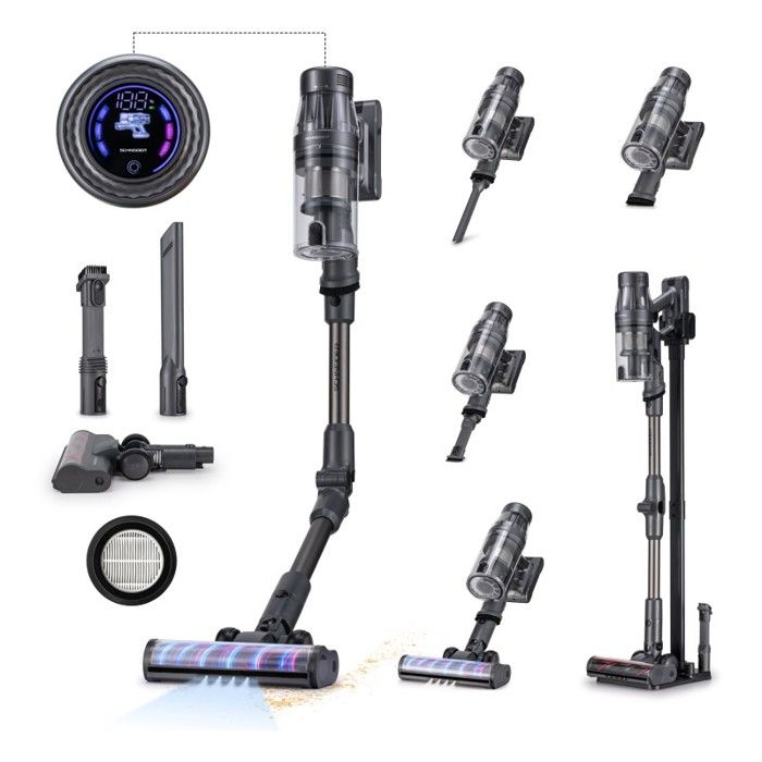 Aspirateur balai sans fil - SCHNEIDER - SCH_V55P - Gris - Autonomie 55 min - Tube pliable - Schneider