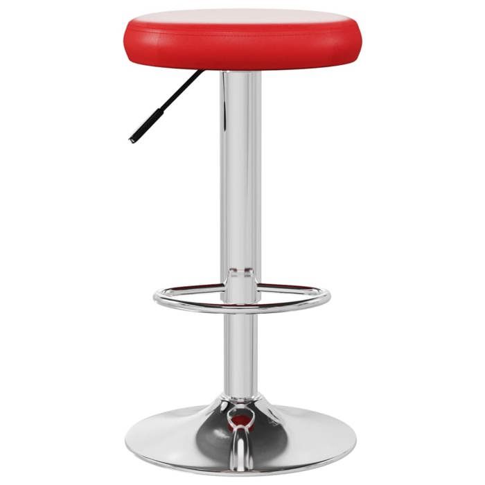 Rouge Tabourets de bar/de club - LOUMEI -[lot de 2] - Pour 2 personnes - Chaises de cuisine rouge similicuir 610551