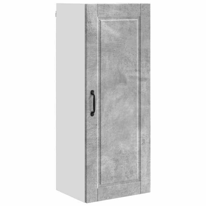 SOLDE DHIVER®Buffet de Cuisine KENNETH - Armoire Bas/Colonne/ Armoire de cuisine - avec étagère Gris béton 40x31x100cm - 329004