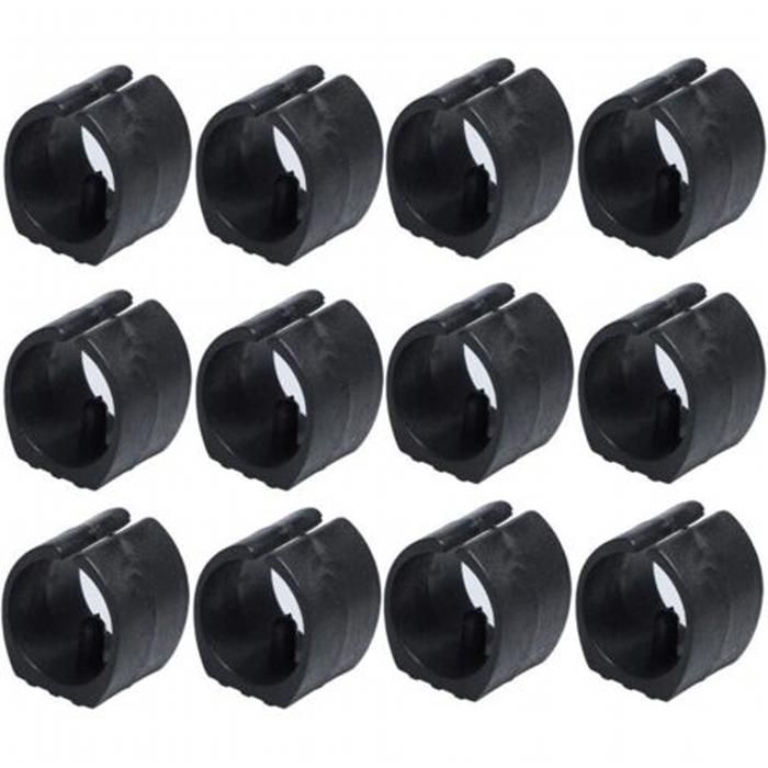 Douze patins tubulaires ronds pour roulettes de chaises tables fauteuils et meubles en forme de U diamètre douverture de 8 mm
