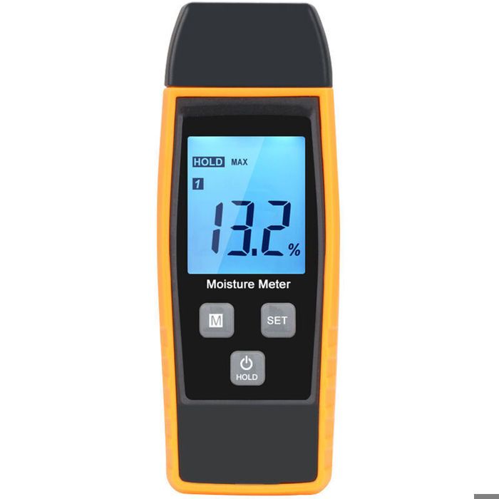 Testeur dhumidité numérique - Virex® - Rétroéclairage LCD - Mesure bois et mortier - Compact et léger