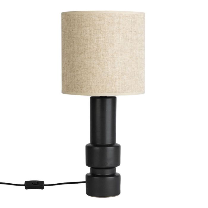 Lampe à poser SAKIA en céramique Noir compatible culot E14 40W Lampe à poser SAKIA en céramique Noir compatible culot E14 40W