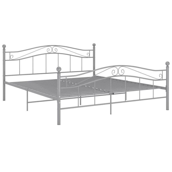 Mode Meuble de chambre - vidaxl - Cadre de lit sans matelas - gris métal 140x200 cm - pour maison N1B13849