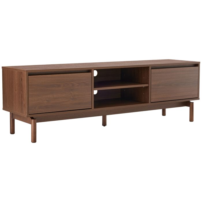 Meuble TV en bois foncé 160cm SARAH