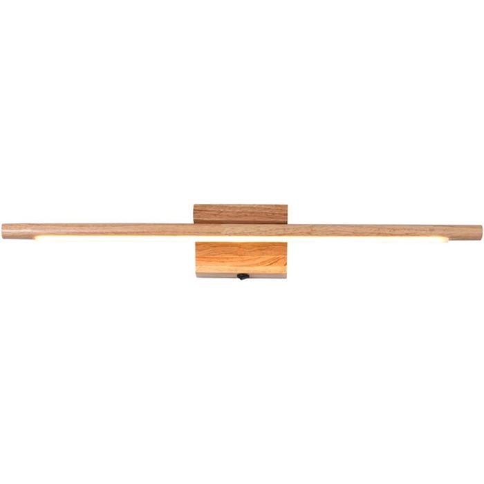 Lampe miroir salle bain bois avec interrupteur - LED moderne applique murale IP44 étanche