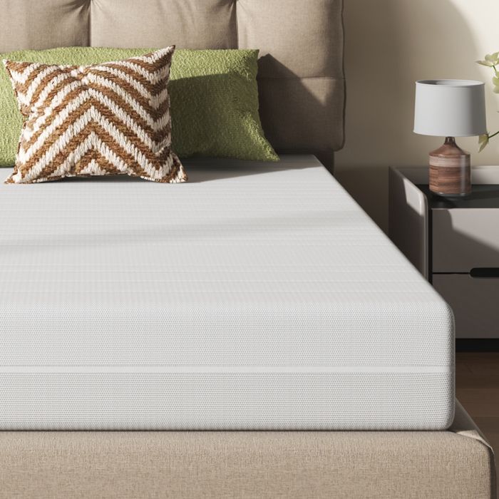 Matelas 160 x 200 cm hauteur 16 cm matelas ergonomique en mousse à froid revêtement en tissu à la surface douce fermeté moyenne