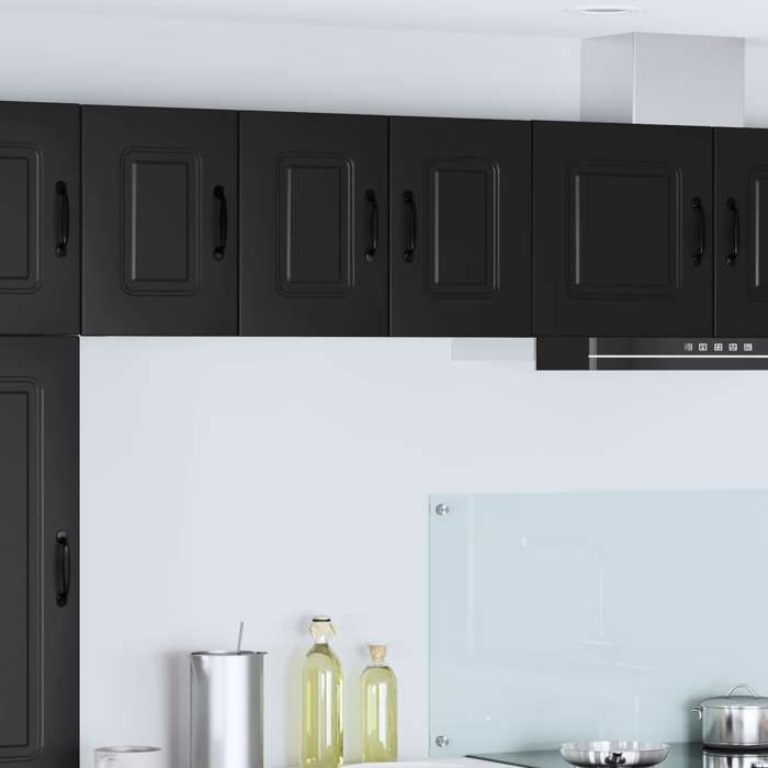 Noir Armoire de cuisine avec stockage Kalmar Noir 30x31x40 cm - Meuble Rangement LV40780