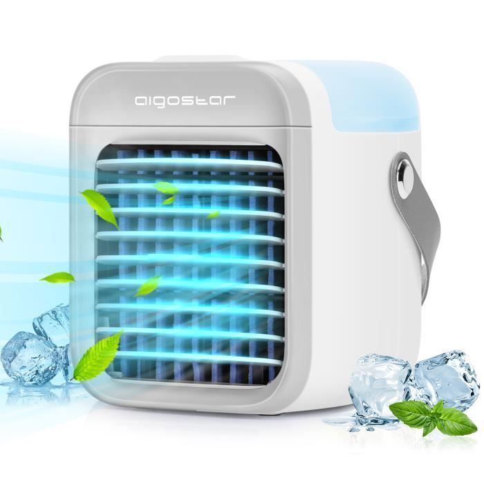 Aigostar Ice Cube Mini ventilateur refroidisseur d’air humidificateur