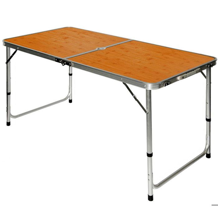 Table de camping pique-nique pliable réglable en hauteur - AMANKA Table de camping pique-nique pliable réglable en hauteur - AMANKA