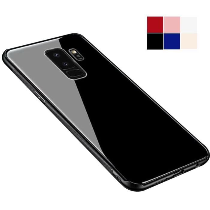 Coque Samsung Galaxy S9 Plus Arrière Verre Trempé Protecteur + Soft TPU Bumper Cadre Antichoc coque pour samsung s9 plus