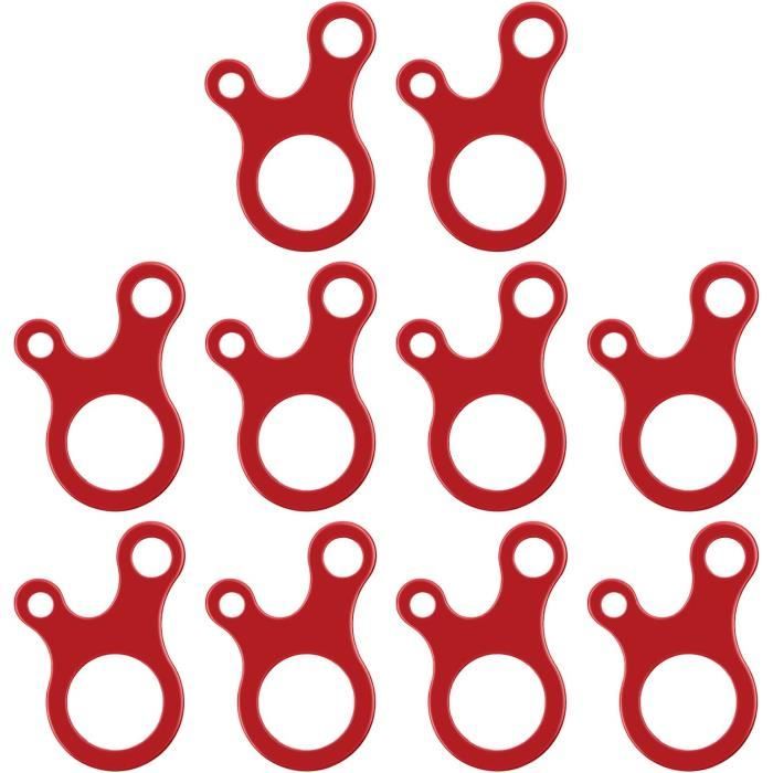 20 Pcs Tendeur de Corde, Ajusteur de Corde en Alliage d'Aluminium Antidérapant pour Tente Camping Randonnée Activités Extérieures
