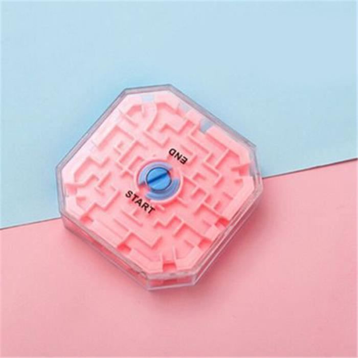 Cube Labyrinthe 3D Fidget - Puzzle Éducatif Avec Bille, Améliore Concentration Et Logique (8 Ans Et +)