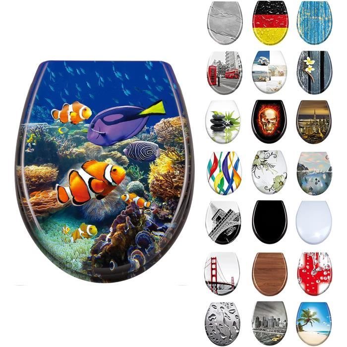 Abattant De Toilette À Fermeture Douce, Libération Rapide Et Facile À