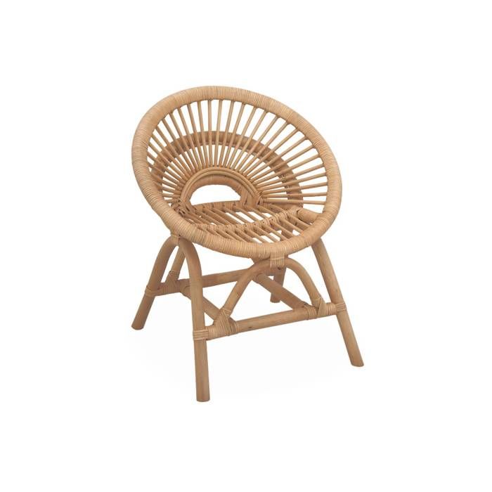 sweeek - Fauteuil enfant vintage rotin MAEVA