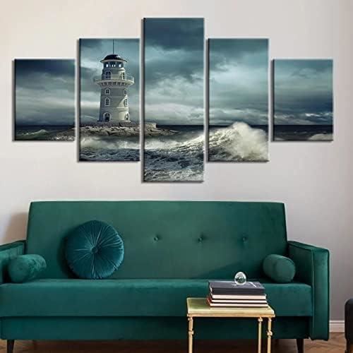 Tableau Déco Impression Sur Verre – Phare Et Mer – 160x85 Cm – ARTTOR – Neuf