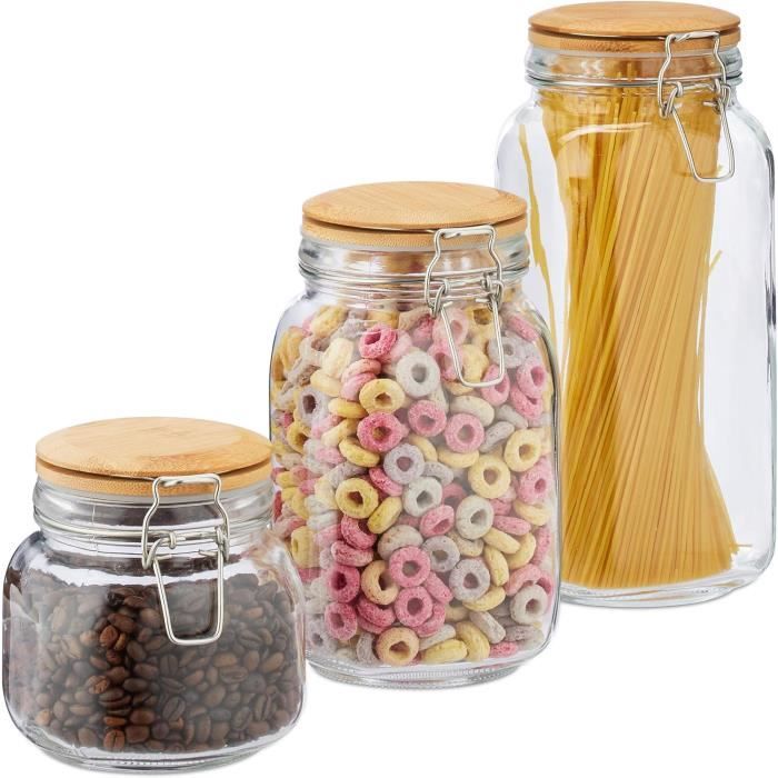 Bocaux En Verre Hermétiques Mason Jar - Lot De 6, Capacité 500 Ml - Couvercle Métal étanche - Pour Confitures, Fermentation, Meal Prep - 11