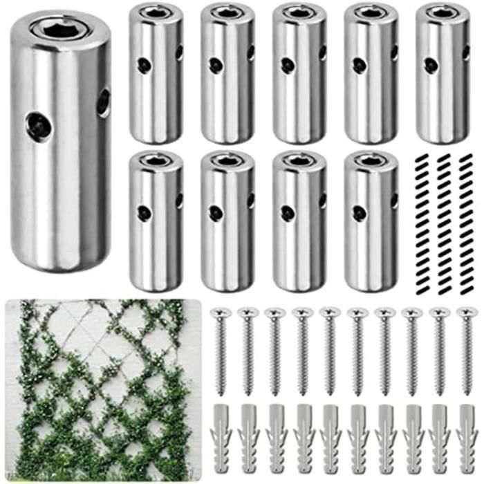 Vis D'ancrage Pour Treillis Métallique De Plantes Grimpantes - Acier Inoxydable, Pour Câbles 2mm - 10