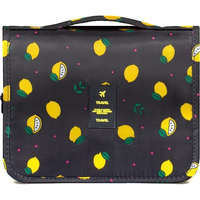 Grande Trousse De Toilette De Voyage Imperméable IGNPION - Motif Floral Beige
