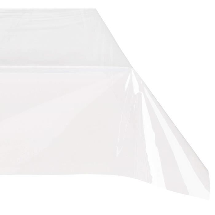 Nappe transparente rectangulaire 140 x 250 cm - 0,80 mm d