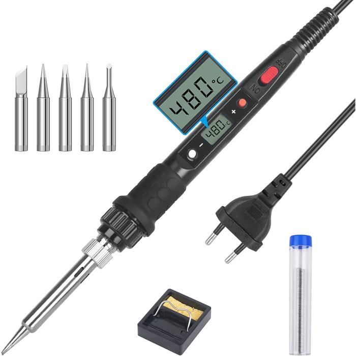 Station De Soudage Numérique Réglable 80W - Fer à Souder Thermique, Température 180-500°C, 220V/110V