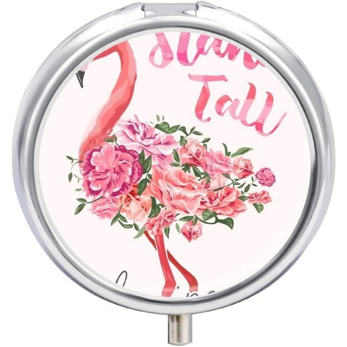 Pilulier Vintage Florenza Motif Oiseau Couleur Argent - Bijou Ancien - Occasion