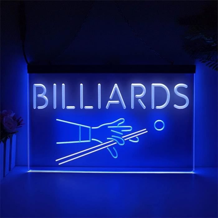 Neon Lights Signs Billiards Led Neon Sign, Plug Powered Dual Color
