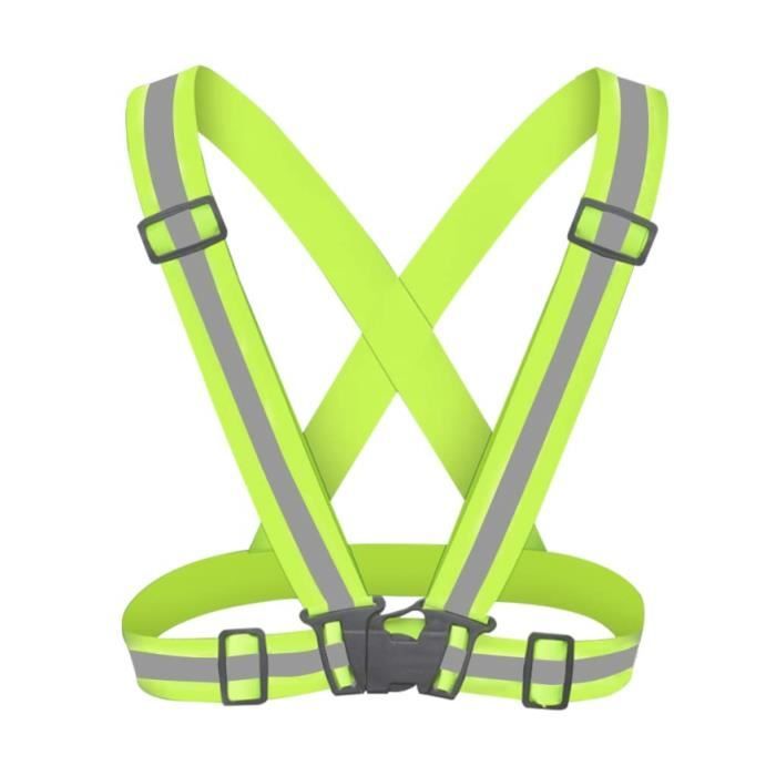 Gilet De Sécurité Réfléchissant FUGLUS – 360°, Visible à 400m, Réglable S-XXL, Pour Vélo, Running, Moto