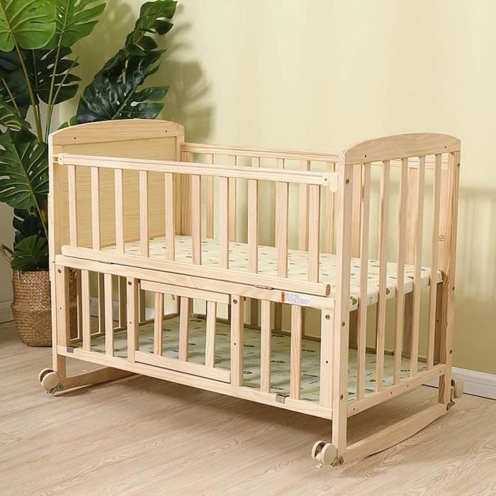 Jyxz Berceau En Bois Massif Lit Berceau Pour Enfants Avec Moustiquaire Lit Superposeacute Se Transforme En Bureau Convient Aux 135 Cdiscount Puericulture Eveil Bebe