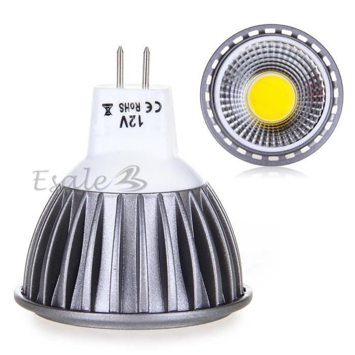 GU5.3 MR16 COB 6W 420LM LED Spot Lampe Ampoule Eclairage Blanc Chaud