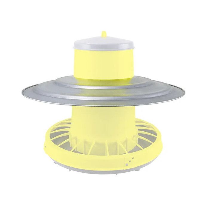 Comparer les prix de Auvent en tôle galvanisée pour mangeoire poule 15,5 kg - River Systems Gris