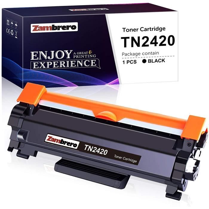 2 Toner Compatible Brother TN2420 TN2410 pour DCP-L2510D DCP