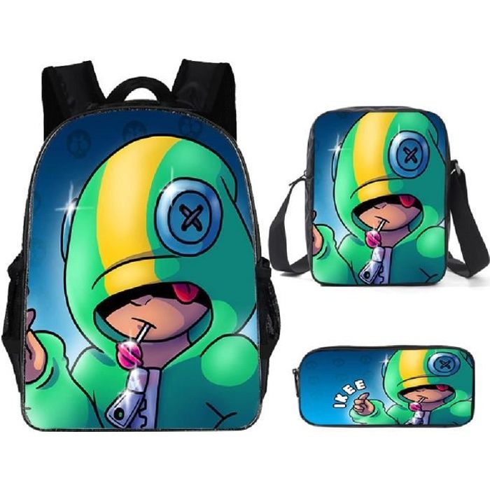 Sac A Dos Combinaison 3 Pcs Brawl Stars 3d Impression Sacoche Et Trousse A Crayons Cdiscount Bagagerie Maroquinerie - brawl stars leon garçon ou fille