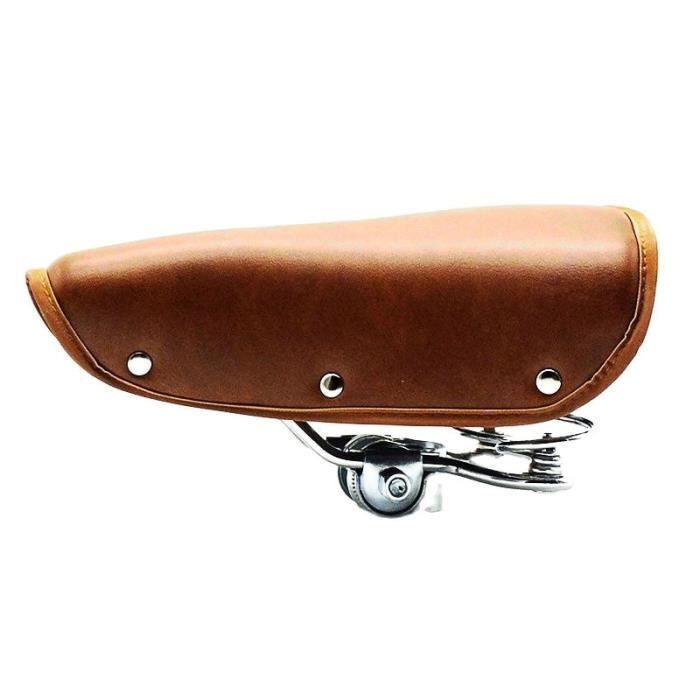 Siège de selle en cuir de vélo vintage complet sièges de vélo marron